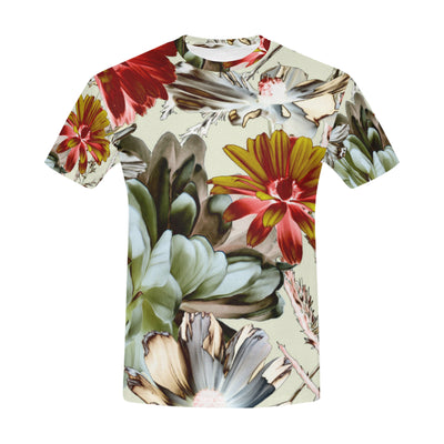 Watercolor floral peonies asters All Over Print T-Shirt for Men