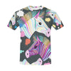 Bright colorful portraits of zebras All Over Print T-Shirt for Men