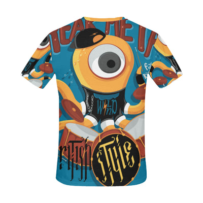 Drummer Octopus All Over Print T-Shirt for Men