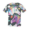 Bright colorful portraits of zebras All Over Print T-Shirt for Men