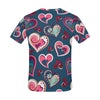 Doodle hearts All Over Print T-Shirt for Men